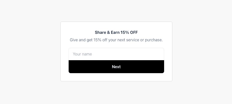 The AdvocateLoop referral widget styled in a brand's colors